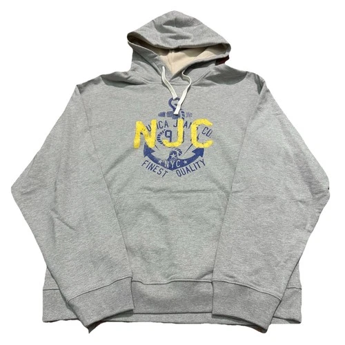 NAUTICA JEANS CO NAUTICAL PULLOVER GREY HOODIE SWEATSHIRT SZ L N-2 4057 (13) - product listing photo