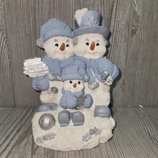 Encore Group Snow Buddies 1998 Snowmen Family Noel Statue Figurine Resin