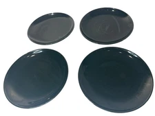 Set Of 4 Project 62 Dark Green 8" Ceramic Dessert Salad Plates