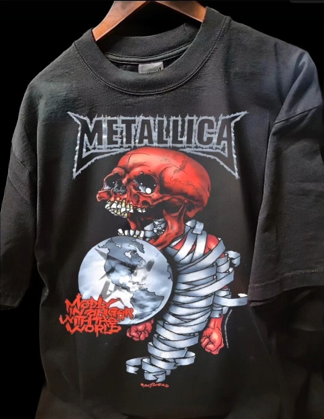 METALLICA 2004 Tour  SHAKA HEAVYWEIGHT GARMET DYED T SHIRT