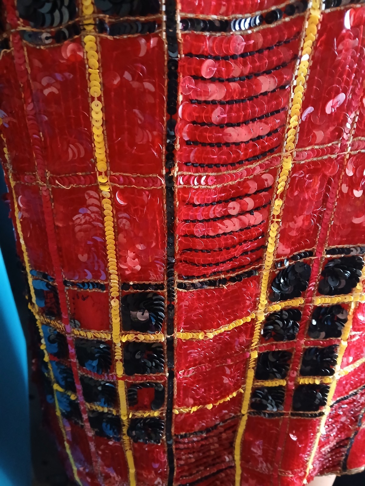 MODI International Sequin Top XL 12-14 Vintage Party Rare See Description & Pics image 6