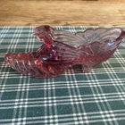 Fenton vintage pink  shoe slipper, cat head and arms, draped. No flaws!