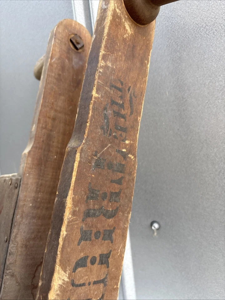 Antique Triumph Wood Corn Seed Planter Seeder Farm Tool Herschel Peoria Illinois - Image 3 of 4