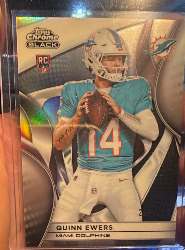 Topps Chrome Black 2025 Quinn Ewers /299 Rookie RC #130 Miami Dolphins Football
