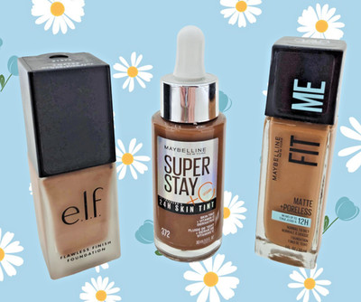 Maybelline Fit Me 338 Super Stay 372 or e.l.f. Flawless Finish Foundation Choice