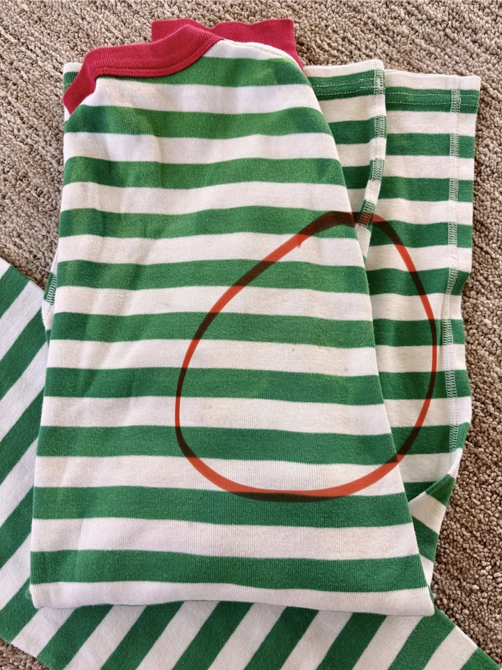 HANNA DIFFERENTSON ADULTO M/L Conjunto Pijama Pantalones Camisa Verde RAYAS NAVIDAD Unisex Foto 2 de 4