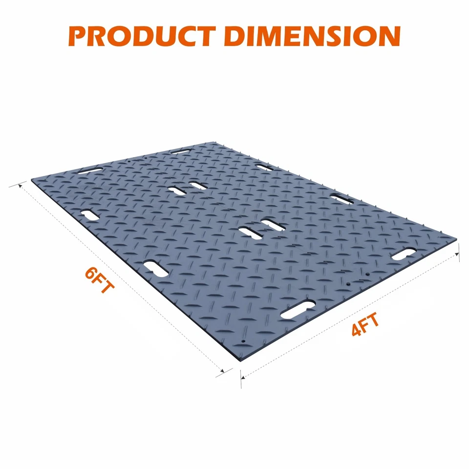 Alfombrillas de protección del suelo de alta resistencia para equipos vehículos césped/camino/sitio de trabajo Foto 2 de 4