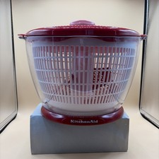 KitchenAid Salad/fruit Spinner w Non Slip Large Plastic bowl 3 dividers