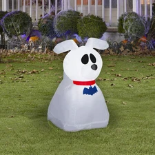 Way To Celebrate Dog in Ghost 3.5 Ft Halloween Airblown Inflatable Lights Up