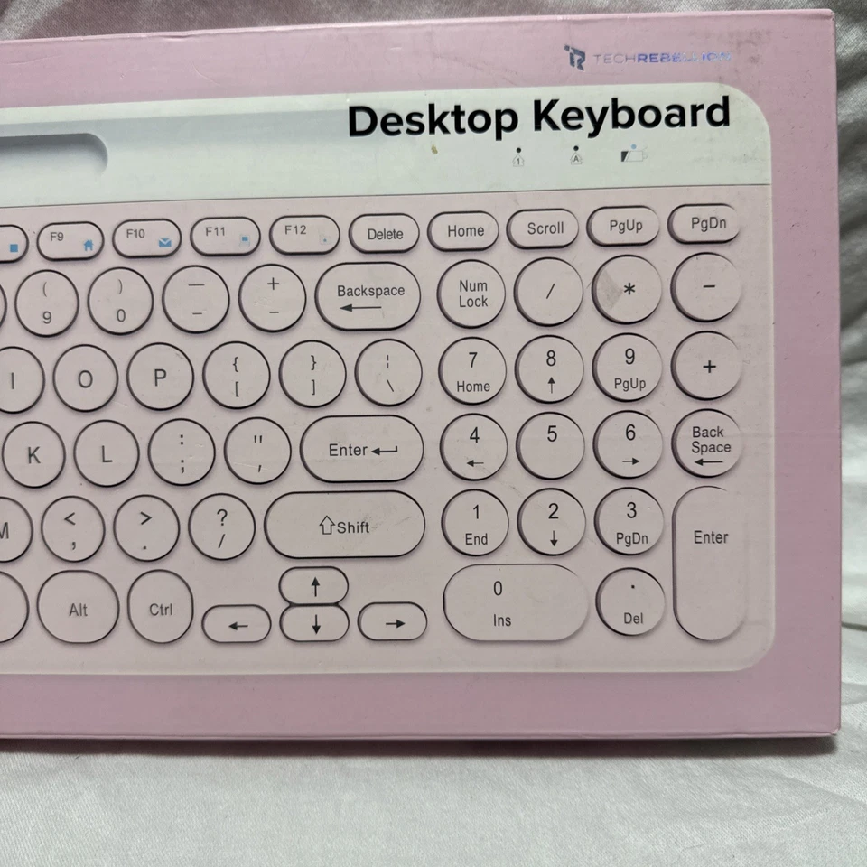 Tech Rebellion Apple/Windows 2.4GHz Wireless Desktop Keyboard From USA Pink - Image 3 of 4