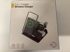 3-in-1 Foldable Wireless Magnetic Charger 15W Fast Sealed New