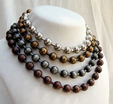 12mm CHUNKY BALL Chain Necklace Colors ~ Dungeon, Medieval Brass, Mystic Red