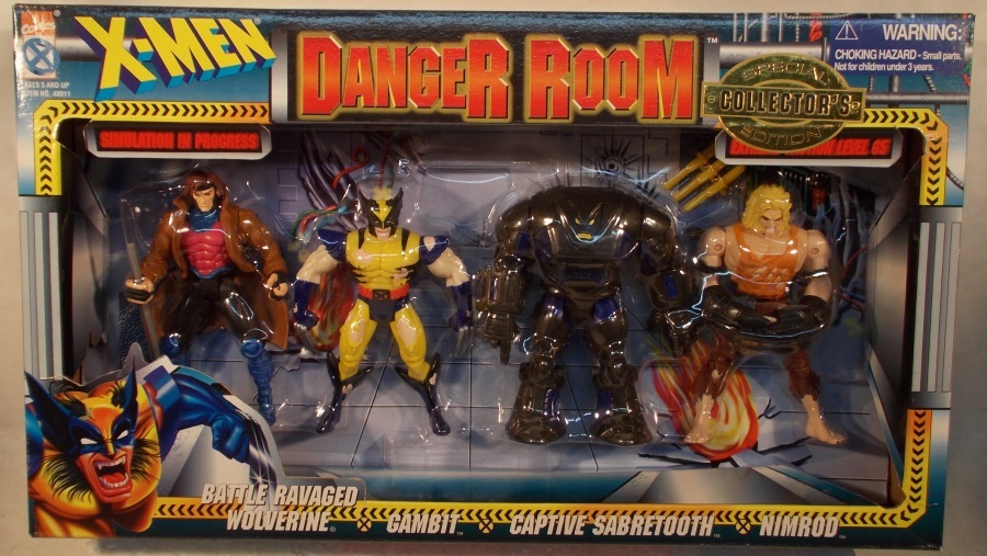 X-Men Danger Room Set Gambit Captive Sabretooth Nimrod Wolverine New Deco Toybiz