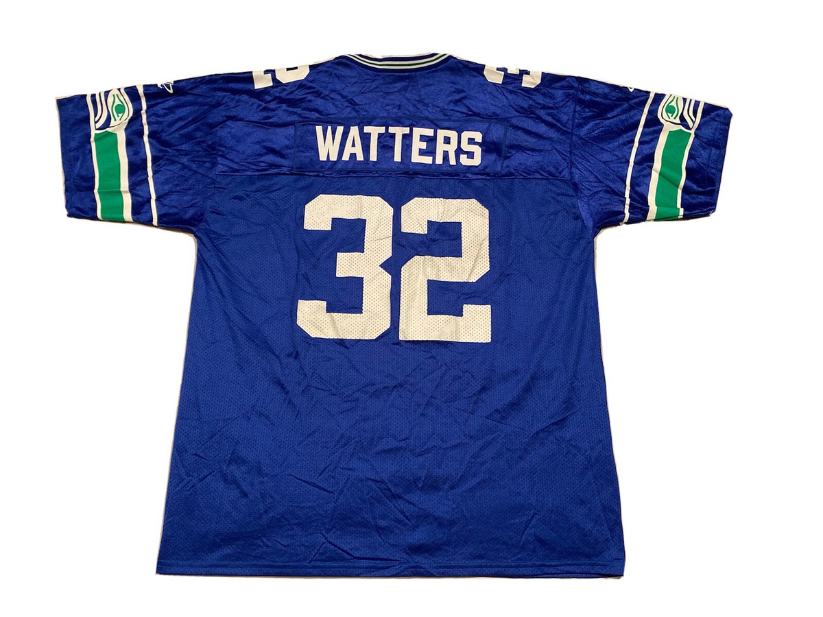 Vintage 90s Seattle Seahawks Ricky Watters #32 logo athletic