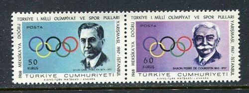 1967 TURKEY MNH** Turkish Olympic Competitions 2v - Picture 1 of 1