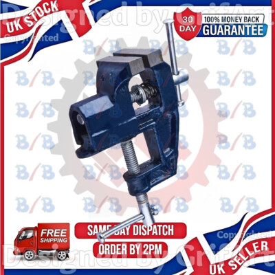 50 MM SCHRAUBSTOCK KLEIN MINI FEST TISCH ARBEITSPLATTE WERKBANK SCHREIBTISCH KLEMME AUF HOBBY