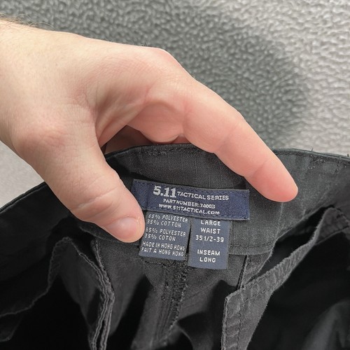511 Tactical Pants Mens Large Long Black TDU Ripstop Tactical Trousers Workwear - Picture 6 of 9