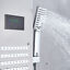Miniaturansicht 121  - Edelstahl Duschpaneel LED Duschset Regendusche Massage Duscharmatur Duschsäule