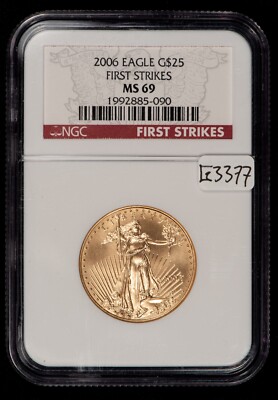 2006 G$25 1/2 oz Gold American Eagle - First Strike - NGC MS 69