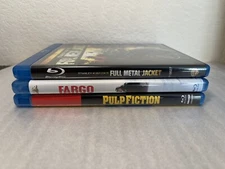 Lot of 3 Killer Bluray (Thrillers)(Pulp Fiction, Full Metal Jacket, Fargo)