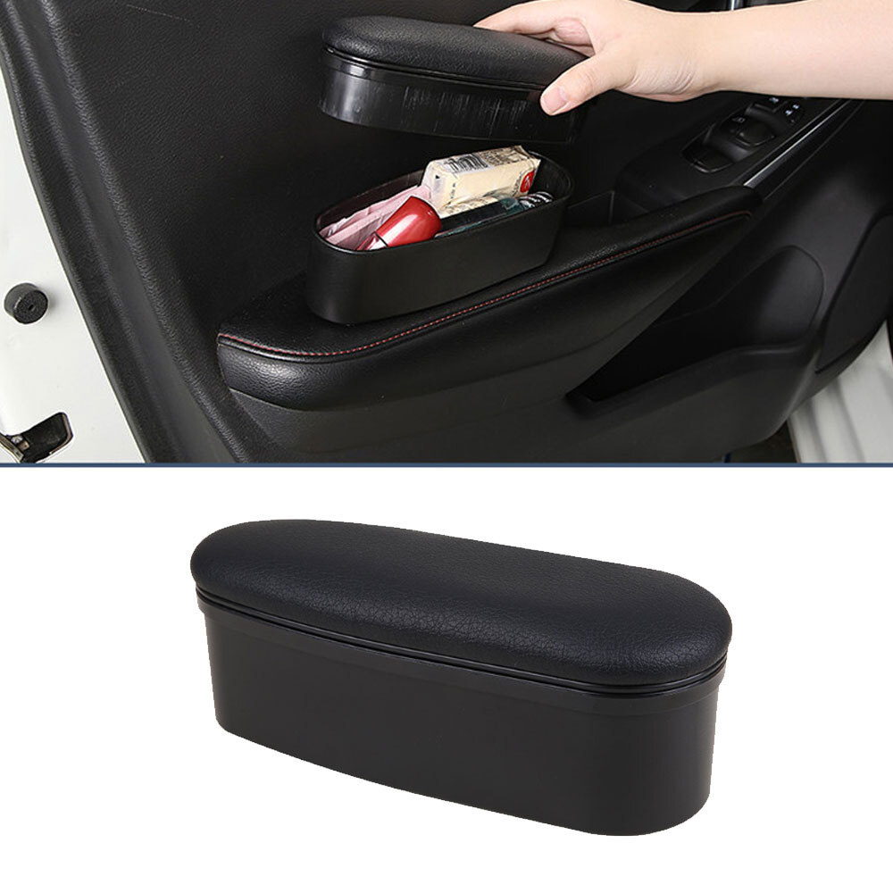 Car Left Armrest Organizer Storage Box Car Door Arm Rest Cushion Pad Universal