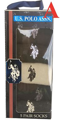 Polo Men's 5-Pair Dress Socks 10-13 Gift Box NIB