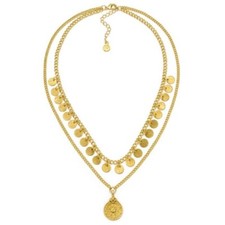 VestoPazzo Collana 2 Fili Monete/Fiore