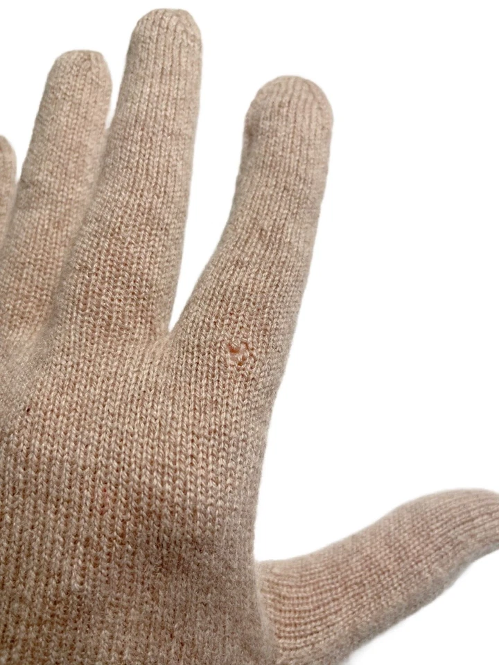 Guantes 100% Cachemira Mujer LONGITUD DEL CODO Beige Tostado Capa Base IMPERFECTOS Foto 4 de 4