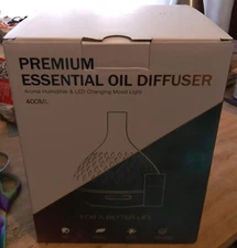 Asakuki Premium Essential Oil Diffuser 400ml - Aroma Humidifier & LED Changing M