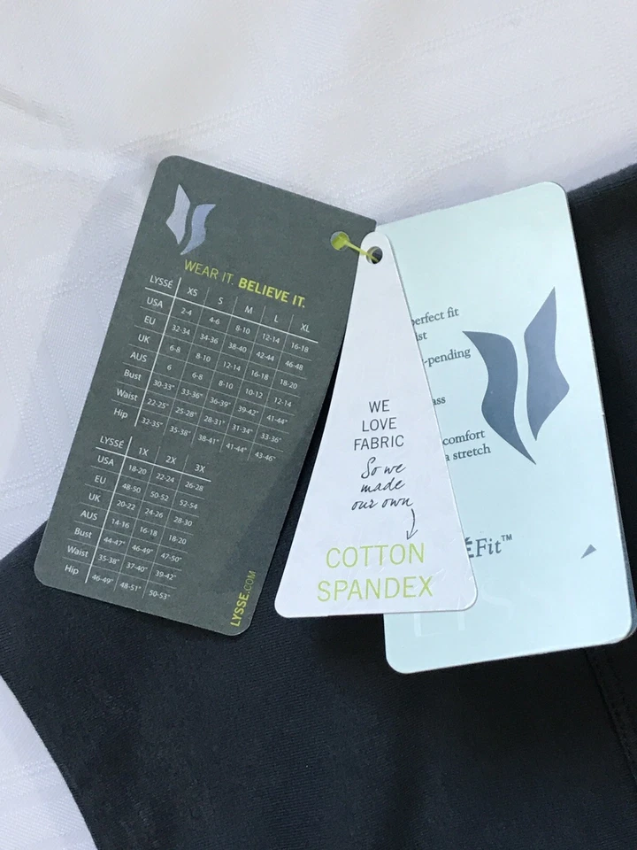 Leggings Lysse Dip Dye NUEVOS para Mujer M Gris Blanco Ombre Capri Mezcla de Algodón Nuevos con Etiquetas Foto 2 de 4