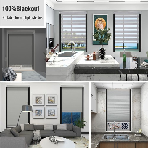 Changshade Cordless Blind Waterproof Window Blinds 100% Blackout Roller Shades - Picture 27 of 33