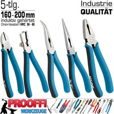 5 x Profi Zangen Seitenschneider Kombizange Spitzzange Abisolierzange ERGO XT