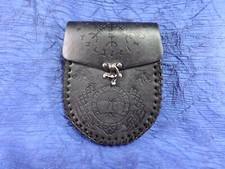 HiiFeuer Nordic Embossed Belt Bag, Retro Medieval Faux Leather Side Pack