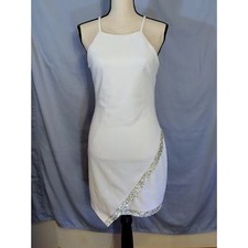 BCX White Asymetrical-Hem Mini Dress