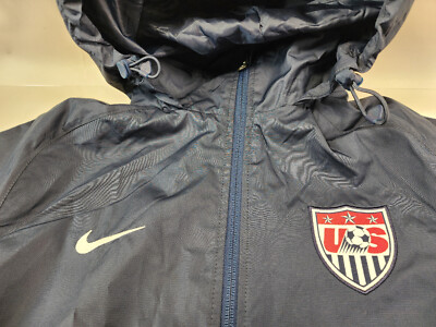 Nike TEAM USA Storm Fit Mens Jacket Packable Soccer Navy Blue Size SMALL S Used