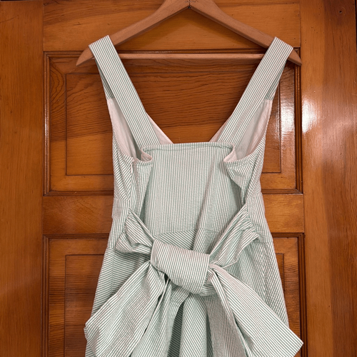 Vineyard Vines Green White Back Tie Party Dress Women’s US 4 - Picture 4 of 8