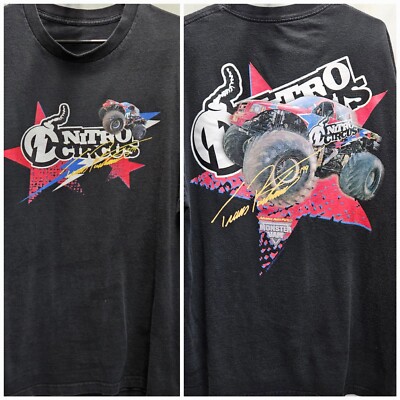 Nitro Circus Monster Jam Travis Pastrana Vintage Y2K Graphic Tee Shirt 2XL Mens 
