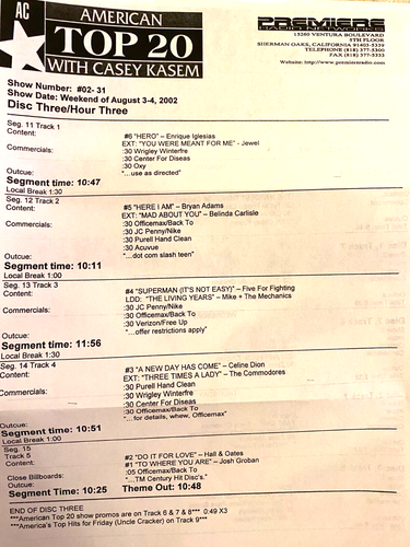 8/24/02 CASEY'S AT20: VANESSA CARLTON, FIVE FOR FIGHTING,MARC ANTHONY,JEWEL,SEAL - Picture 2 of 3
