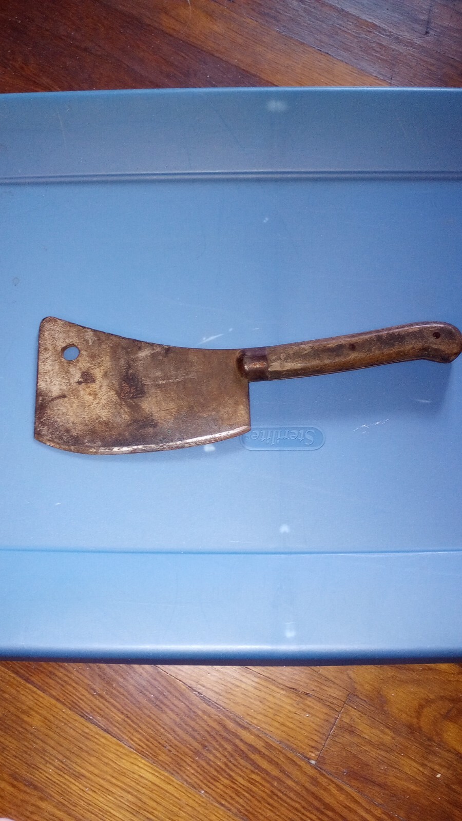 OLD ANTIQUE WOOD HANDLE BUTCHER BLOCK KNIFE,OLDTIME MEAT CLEAVER eBay