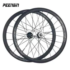 700C Carbon Track Bike Fixed Gear Wheelsets 23mm Wide 38mm Deep Tubular Rim