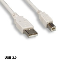 Kentek 10' USB 2.0 Type A to B Cable 28 AWG Male/Male Scanner Printer HDD Beige