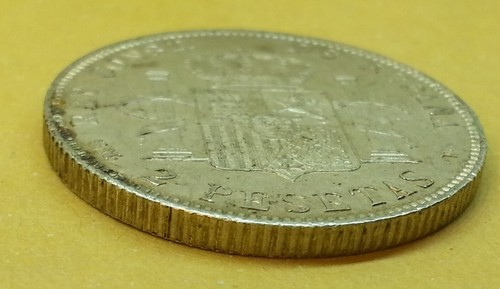 2 pesetas plata Alfonso XIII 1905*(19,05) EBC+ Brillo original - Imagen 4 de 9