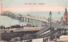 POSTCARD - THE PALACE PIER - BRIGHTON - 1905 - SUSSE - HORSE AND CART