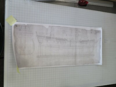  HMS Endeavour HULL LINE  drawing 