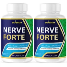 Nerve Forte- Nerve Support- 2 Bottles- 120 Capsules