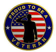 Pack of 24 Proud To Be A Veteran Bike Motorcycle Hat Cap Lapel Pin HP6181