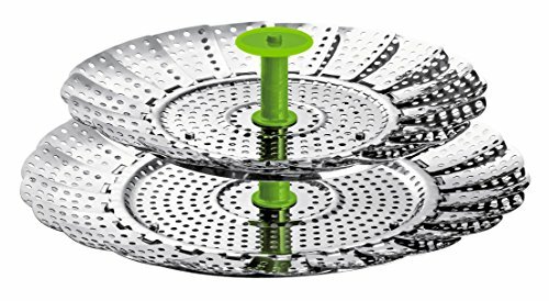 KUHN RIKON, Cestello 2 in 1 per cottura al vapore, 14-22 cm, in acciaio (v4f)