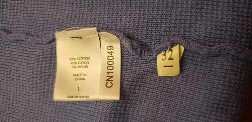 New York & Company Large Blue Draped Open Front Cardigan, Bottons Long Sleeve - Picture 8 of 8