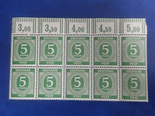 Germany Stamps Allied Occupation Zone 10x 5 Pfennig 1946 Block Mi-Nr 915b (20069