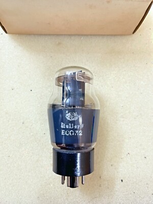 Mullard ECC32 CV181 6SN7 Black Plate Pan Getter Excellent Testing